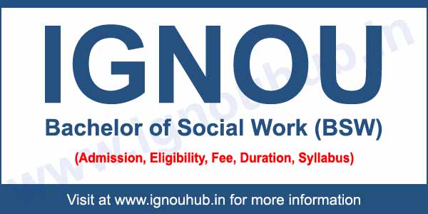 BSW from IGNOU (Bachelor of Social Work)