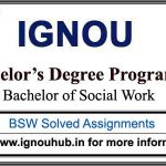 IGNOU BSW Solved Assignments