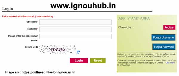 Ignou Id card login