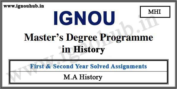ignou ma history 1st year assignment in hindi