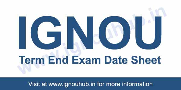 IGNOU Date Sheet June 2018