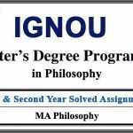 IGNOU MAPY Solved Assignments (MA Philosophy)