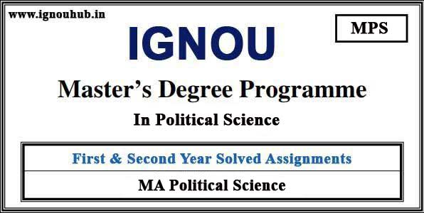 IGNOU MPS Solved Assignments