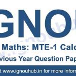 IGNOU B.Sc Maths MTE 1 Question Papers of Previous Years