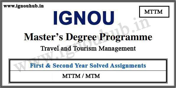 MTM IGNOU Solved Assignments (MTTM)