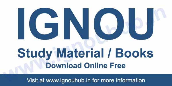 Download IGNOU Study Material and Books online