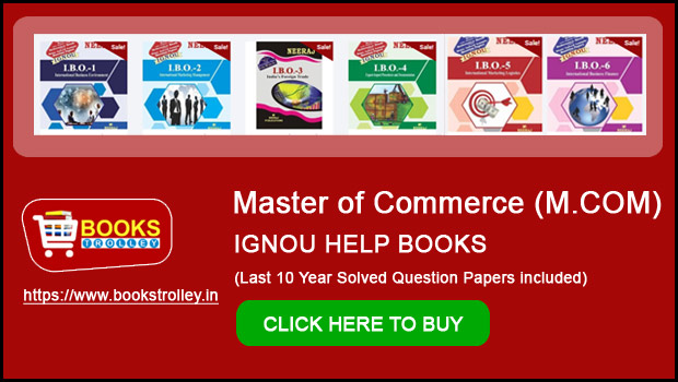 IGNOU MCOM Books & Solved Question Papers