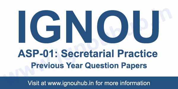 IGNOU ASP 1 previous question papers