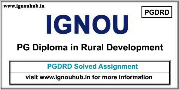 ignou pgdrd assignment answers