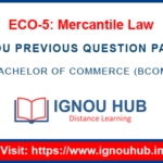IGNOU ECO 5 Question Paper