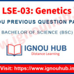 IGNOU LSE 3 Question Paper