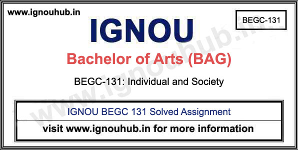 IGNOU BEGC 131 Solved Assignment