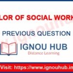 IGNOU BSW Question Paper
