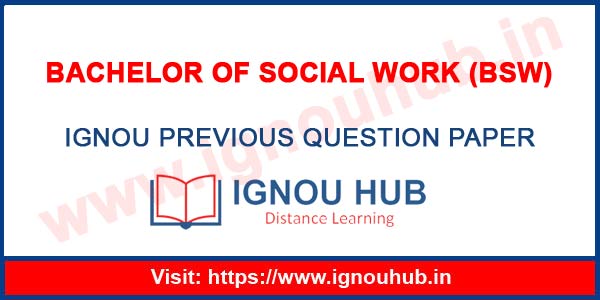 IGNOU BSW Question Paper