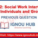 IGNOU BSWE 2 Question paper