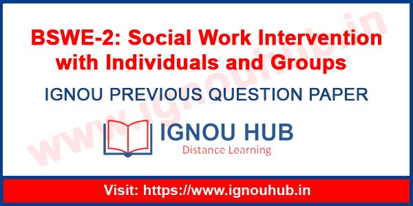 IGNOU BSWE 2 Question paper