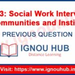 IGNOU BSWE 3 Question Paper