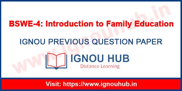 IGNOU BSWE 4 question paper