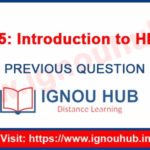 IGNOU BSWE 5 Question Paper