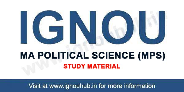 IGNOU MA Political Science Study Material Free PDF