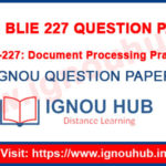 IGNOU BLIE 227 Question Paper