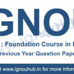 IGNOU FBG 1 Question Paper