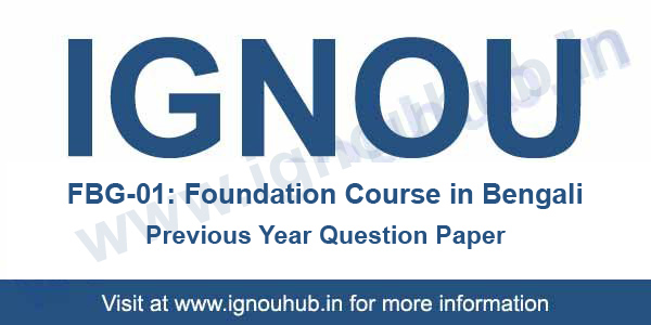 IGNOU FBG 1 Question Paper