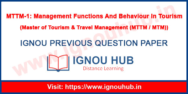 IGNOU MTTM 1 Question Paper