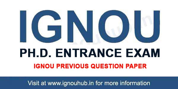 IGNOU PHD Entrance Exam Question paper