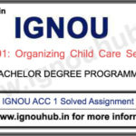 IGNOU ACC 1 Solved Assignment