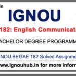 IGNOU BEGAE 182 Solved Assignment