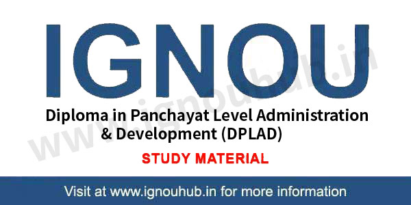 IGNOU DPLAD Study Material - IGNOU HUB